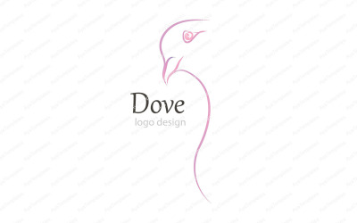 Plantilla de diseño de logotipo de paloma