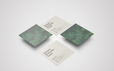 Square business card mockup Vol 11