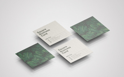 Square business card mockup Vol 12