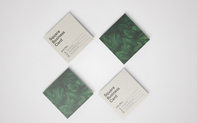 Square business card mockup Vol 16