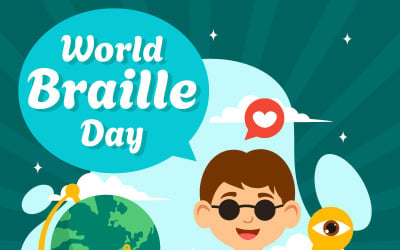 12 World Braille Day Illustration