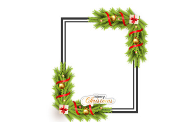 Christmas photo freme christmas leaf golden snowflakes christmas balls