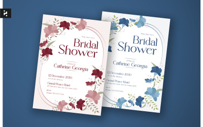 Floral Bridal Shower Invitation Template Pack