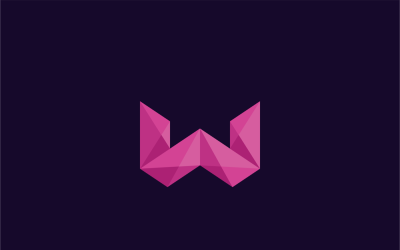 Modelo de logotipo da letra W do site