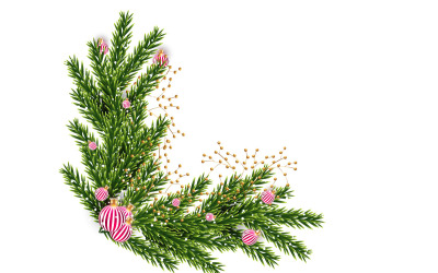 Noel fotoğraf çerçevesi ve çam dalı Noel topları ile Noel çelenk köşesi
