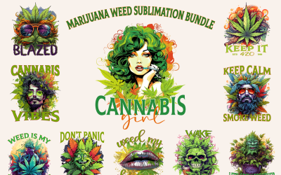 Paquet de sublimation de mauvaises herbes de marijuana