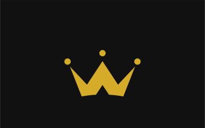 Písmeno W Crown Logo šablona