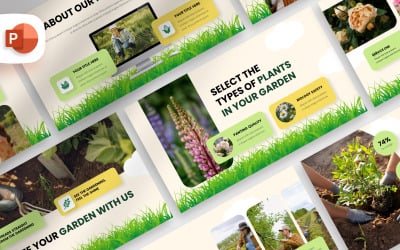 Plantilla de presentación de negocios botánicos