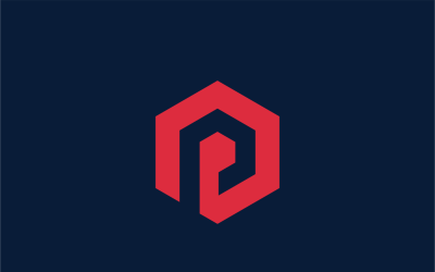 Проект буква P шаблон логотип
