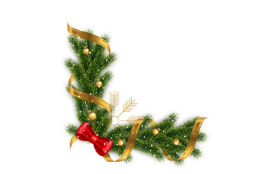 Vector  christmas frames and borders collection Vector christmas garland corner idea