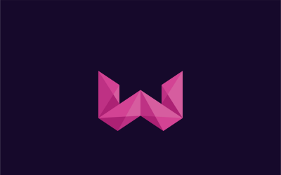 Webové stránky Písmeno W Logo šablona