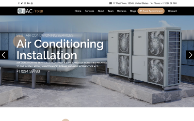 Air Conditioning HTML5 Landing Page Template