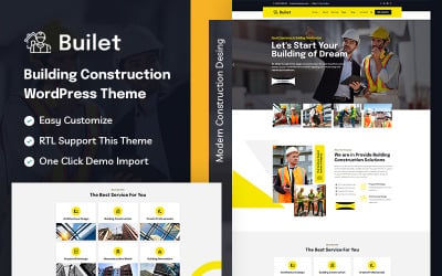 Builet — тема WordPress для строительства зданий