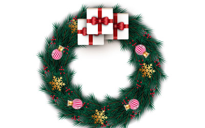 decoración de corona de navidad