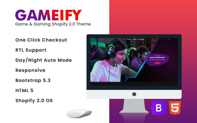 Gameify - Oyun ve Oyun Shopify 2.0 Teması