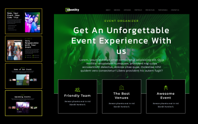 Identidade – Modelo Next.js de planejador de eventos e gerenciamento de celebrações.