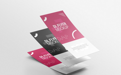 Mockup-sjabloon voor DL-flyer Vol 15
