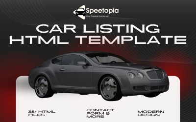 Speetopia – Autókölcsönző és -lista HTML5-sablon