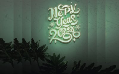 Création de logo du Nouvel An 2024