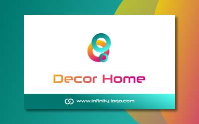Decoração para casa moderno design de logotipo colorido