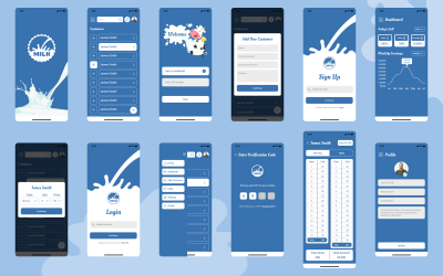 Milk App UI Template - Milk Services