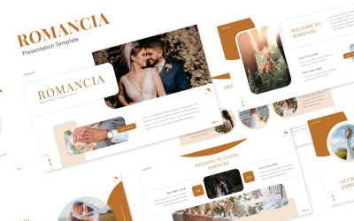 Romancia - Google Slides-mall för bröllop