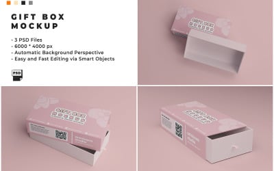 Шаблон макета подарочной коробки 1