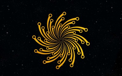 Création de logo créatif de fleur vintage dorée - Identité de marque
