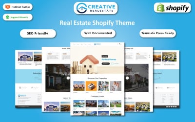 Creative Realestate - Hipoteca, imóveis e negociação de propriedades Tema das seções do Shopify
