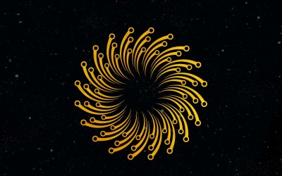 Diseño de logotipo de flor vintage dorada creativa - Marca