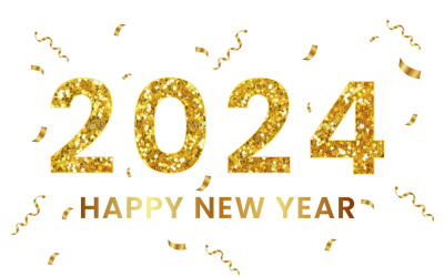 Gyllene 2024 Gott Nytt År
