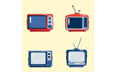 Ilustración de televisor retro