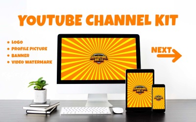 Modèle de kit de branding de chaîne YouTube