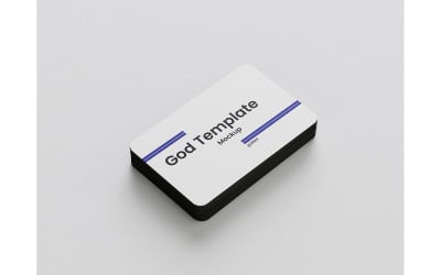 Rundade visitkort mockup