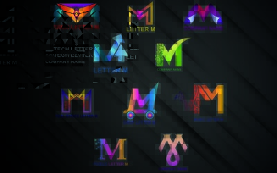 Letter M-logo sjabloon voor alle bedrijven en merken