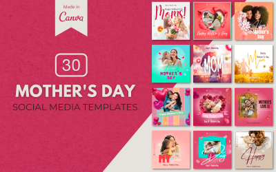 30 Premium Mother&#039;s Day Canva Templates For Social Media