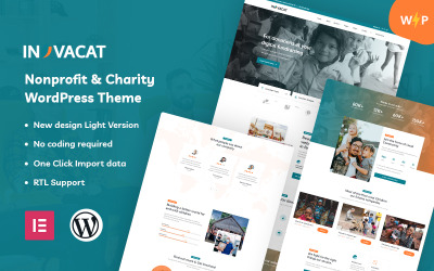 Invacat - WordPress responsivo para organizações sem fins lucrativos e de caridade