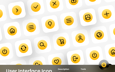 Pictogram voor gebruikersinterface instellen Cirkelvormige kleurovergangsstijl