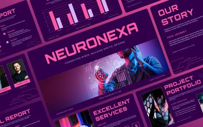 Plantilla de diseño de presentación de inteligencia artificial de Neuronexa