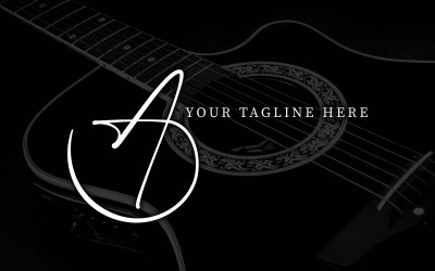 Calligraphy A letter Logo design 3