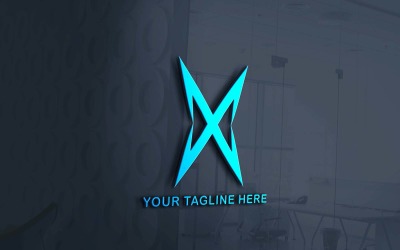 Design de logotipo de empresa criativo X moderno