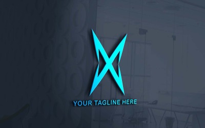 Design del logo aziendale creativo X alla moda