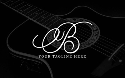 Kalligraphie-B-Buchstaben-Logo-Design