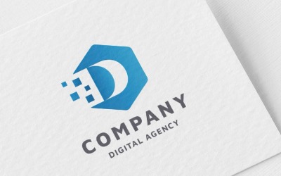 Логотип цифрового агентства буква D
