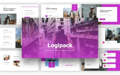 Modelo de PowerPoint de apresentação Logipack