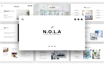 Шаблон Powerpoint для дизайна интерьера Нола