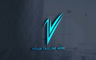 Yaratıcı V Trendy Şirket Logo Tasarımı