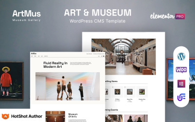 Artmus – тема WordPress Elementor для музейної галереї