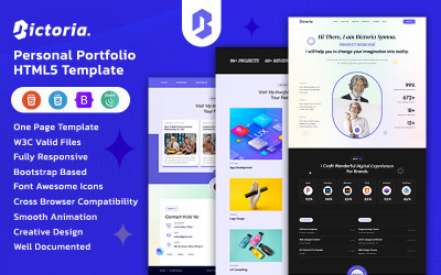 Bictoria - HTML-sjabloon voor persoonlijke portfolio