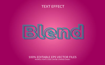 Blend  Editable Vector Eps Text Effect Design